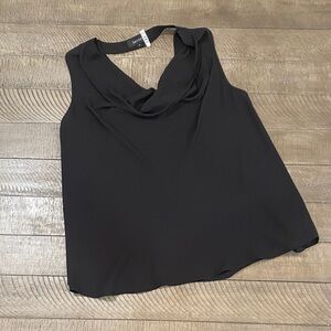 Karen Kane - Black Draped Cowl Neck Sleeveless Camisole